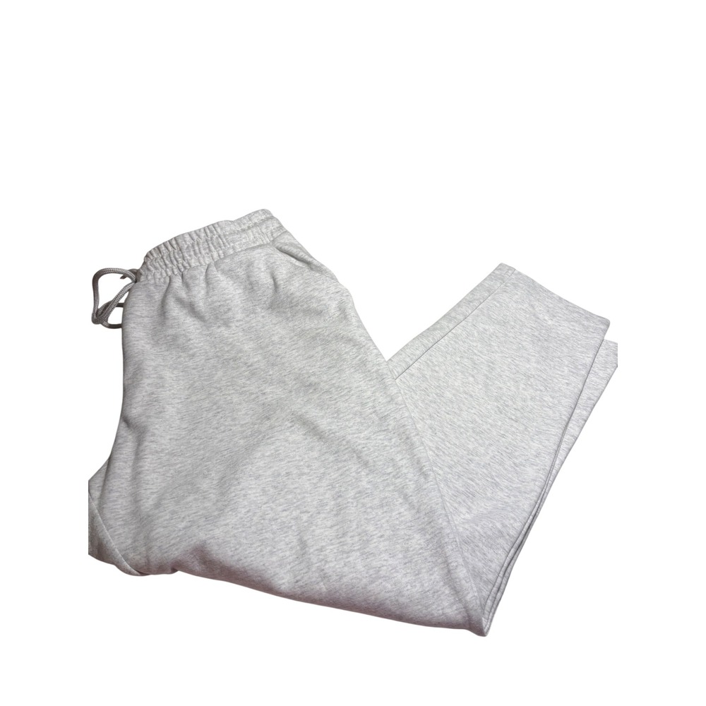 Vively Womens XL Light Gray Heathered Drawstring Elastic Waist Sweatpants Jogger